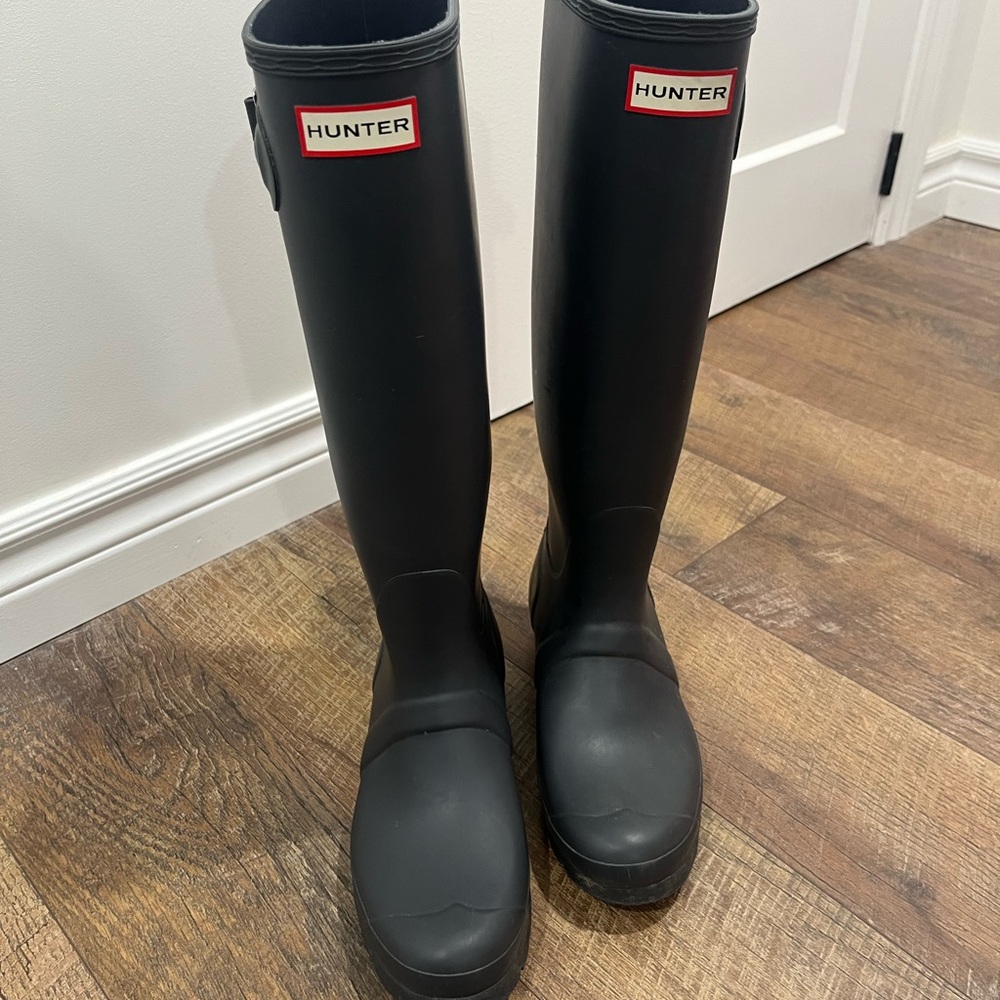Hunter Classic Matte Charcoal Tall Boots